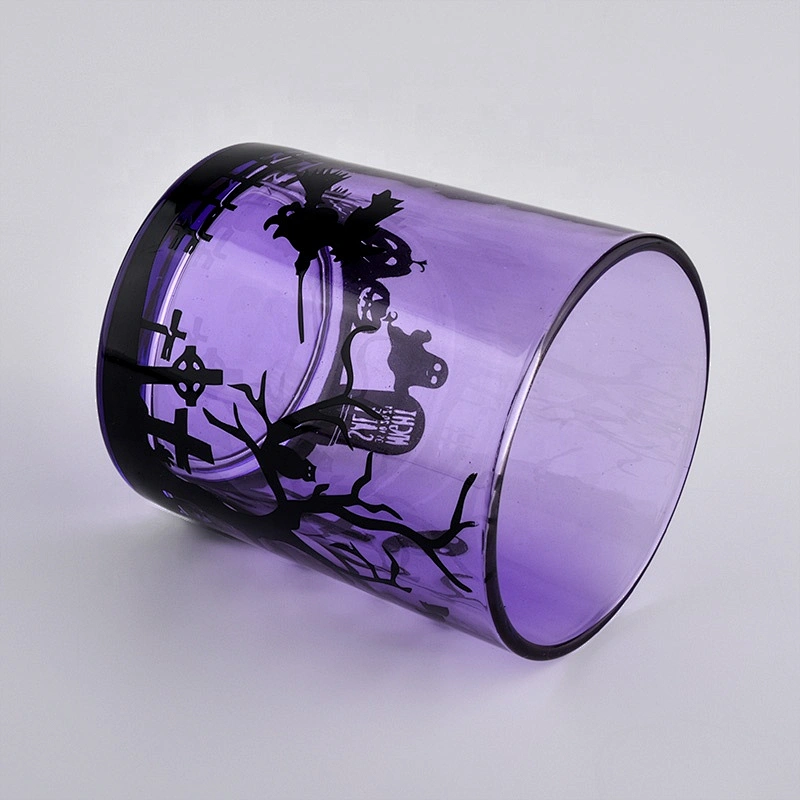 Sunny Suppliers halloween luxury glass candle jar holders party decor