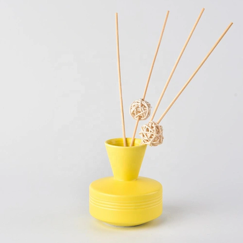 Luxury custom logo gold scented air freshener reed diffuser ceramic bottle