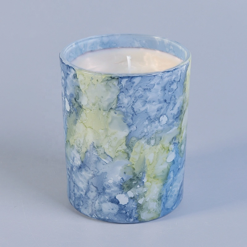 Sunny good price iridescent cylinder votive ceramic candle holder wholesales
