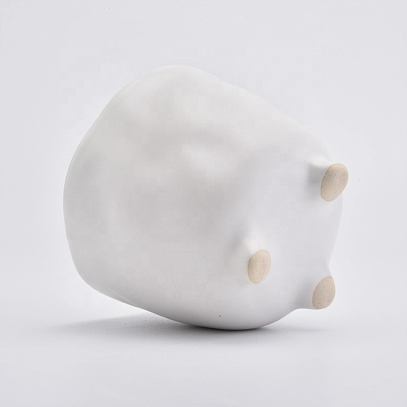 Wholesales Rustic standing white candle vessel