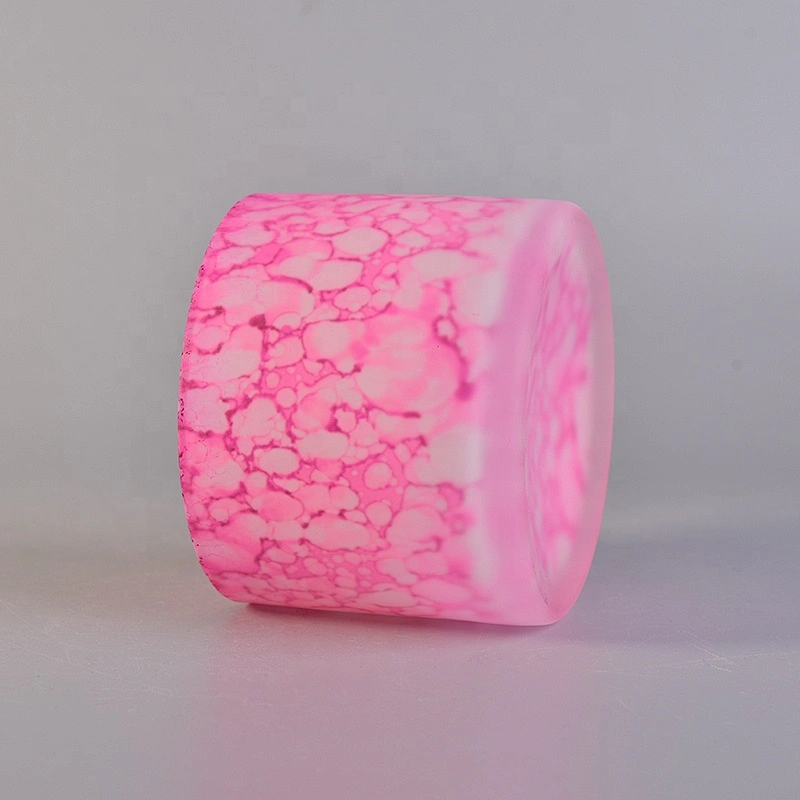 250ml Luxury pink Glass jar candle making supplies