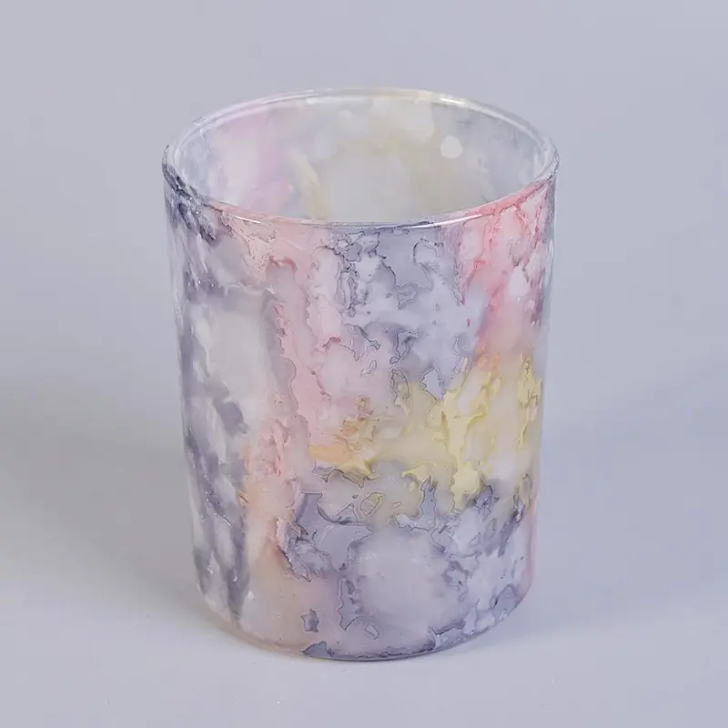 Marble Pattern Glass Candle Holder Wholesale