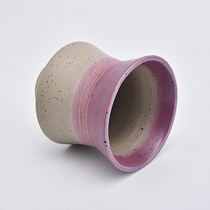 luxury brush painting ceramic candle jar