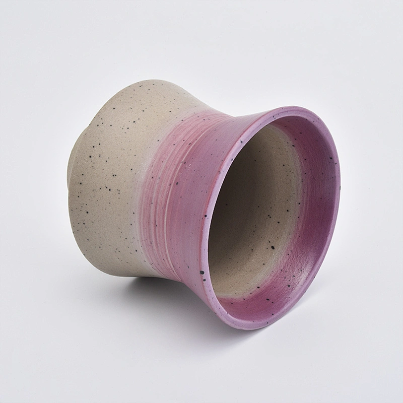 luxury brush painting ceramic candle jar