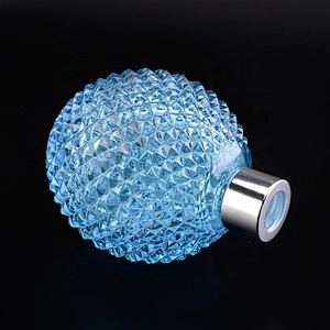 Blue round engraving reed diffuser bottle 300ml
