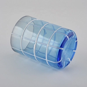 Sunny crystal luxury blue tealight glass candle tumbler
