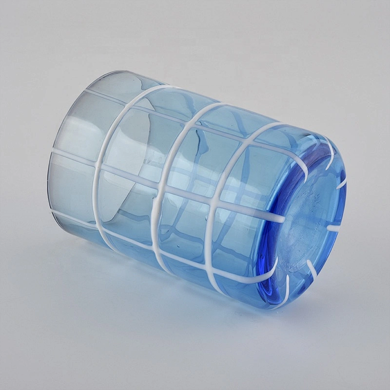 Sunny crystal luxury blue tealight glass candle tumbler