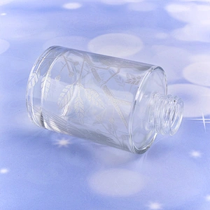 145ml Cylinder decal glass diffuser bottle glass perfume bottle fragrance