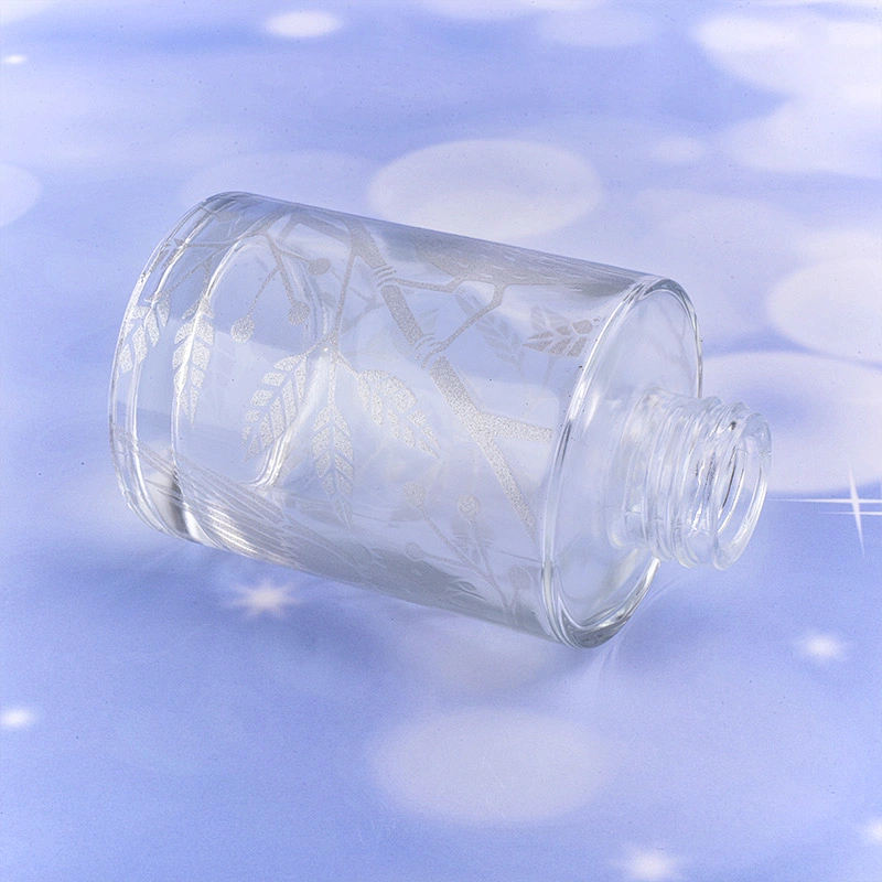 145ml Cylinder decal glass diffuser bottle glass perfume bottle fragrance