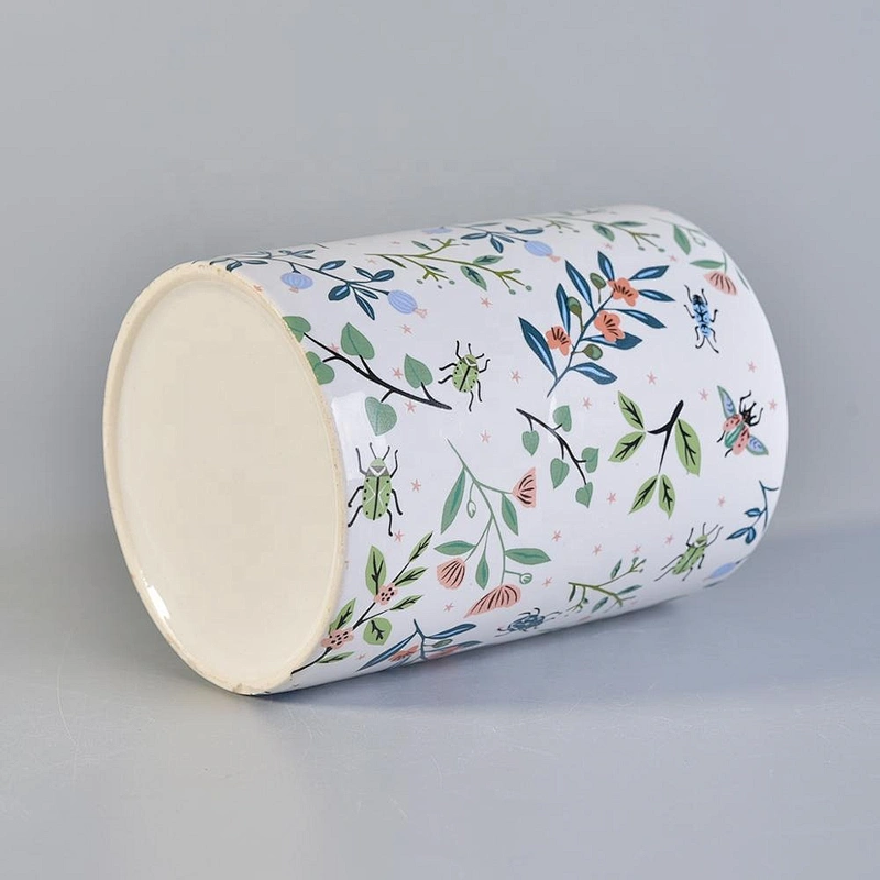 6oz 8oz 10oz Custom table white candle ceramic holder