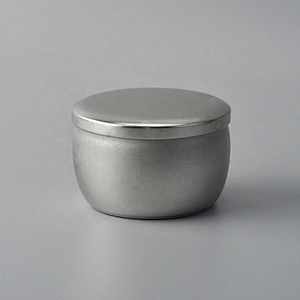 5oz Customized Metal silver candle tin jars with lid