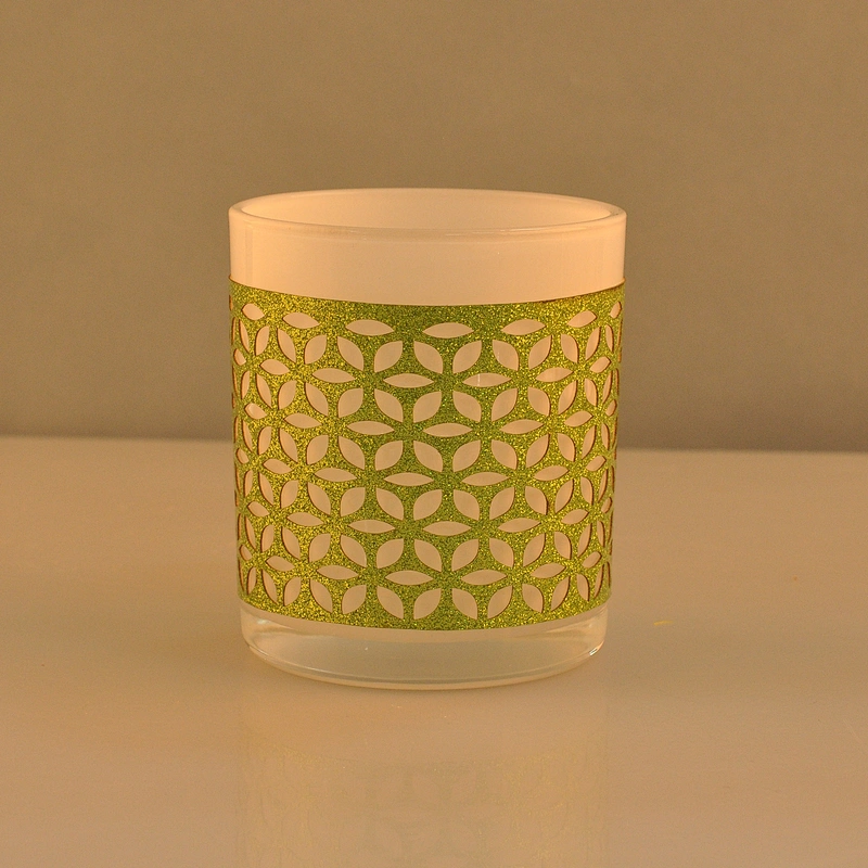Wholesales woven luxury glass candle jar in bulk 6oz 8oz 10oz