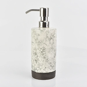 china modern marbled ceramic women bathroom accessories set in black