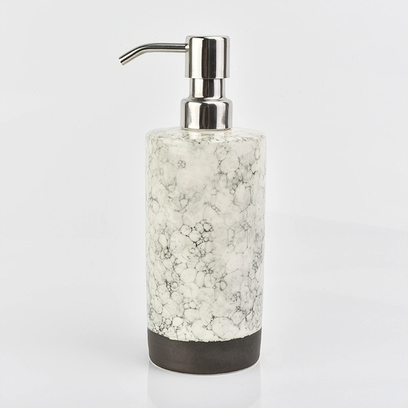 china modern marbled ceramic women bathroom accessories set in black