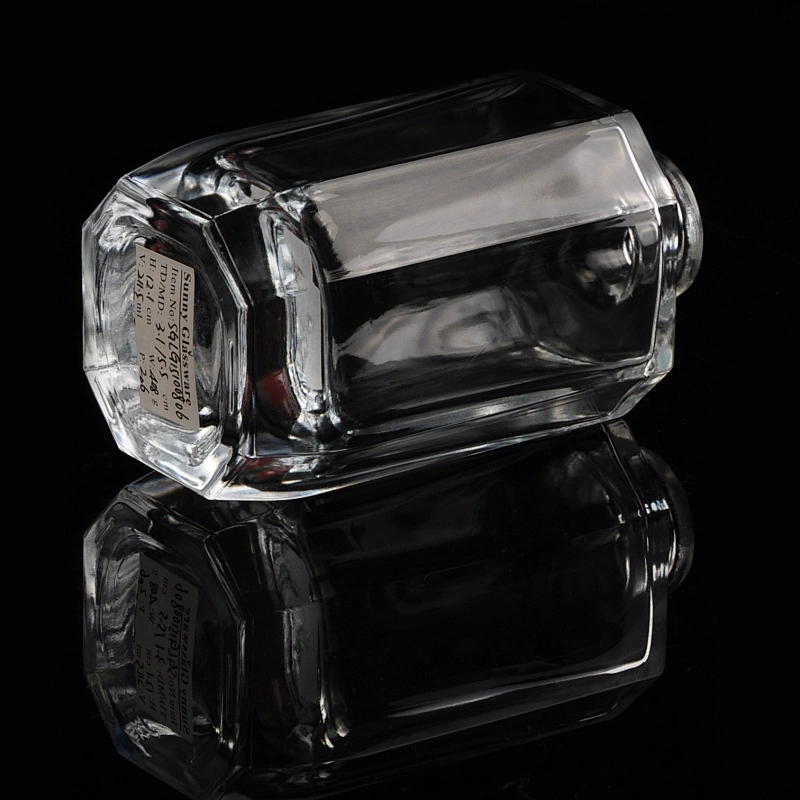 4oz transparent octagon high-white glass perfume bottles fragrance bottles