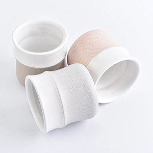 Wholesales custom glazed color ceramic candle jars