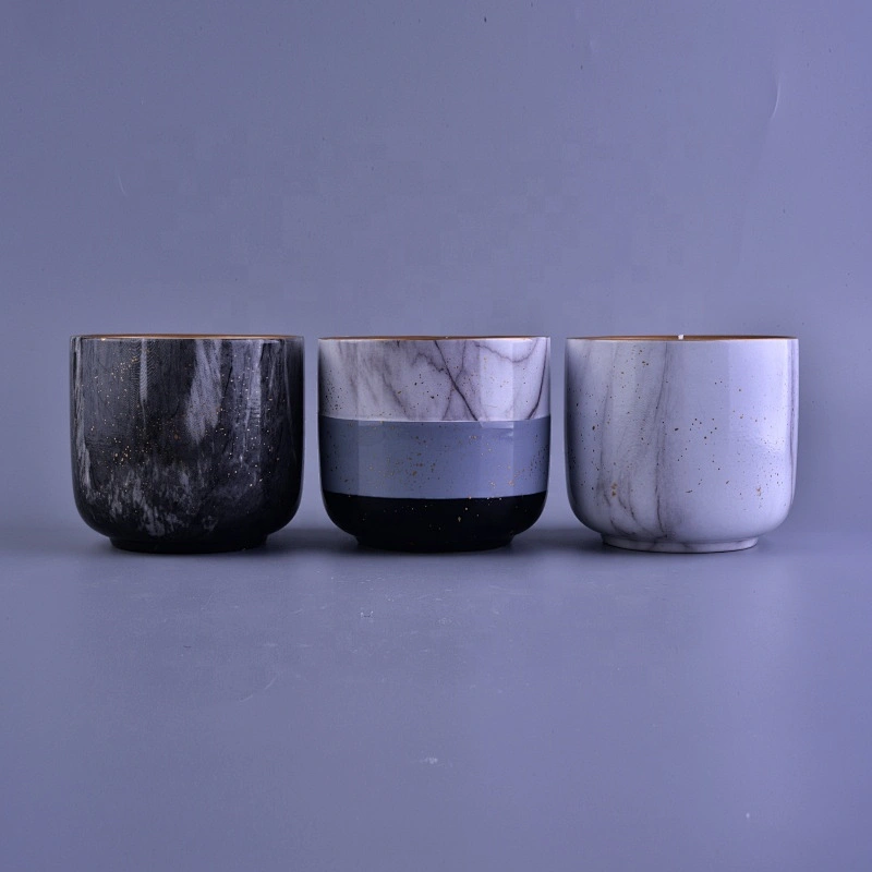 Sunny home decorative empty votive ceramic candle containers