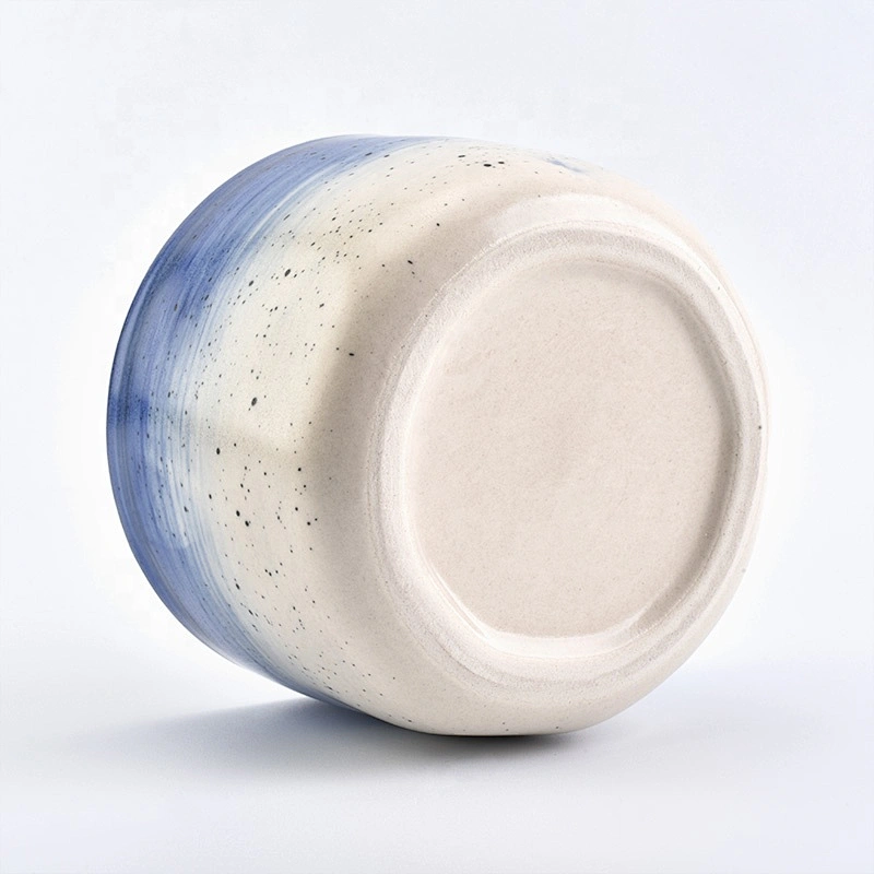 Wholesales glazed round ceramic candle holder for home decor
