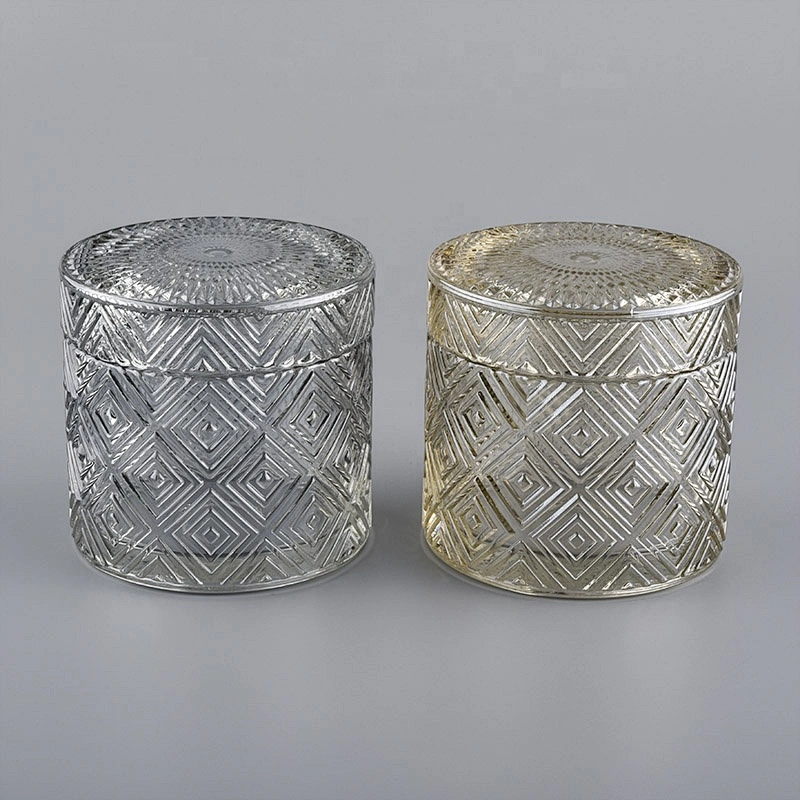 10oz 16oz Bulk custom empty candle glass jars and lid