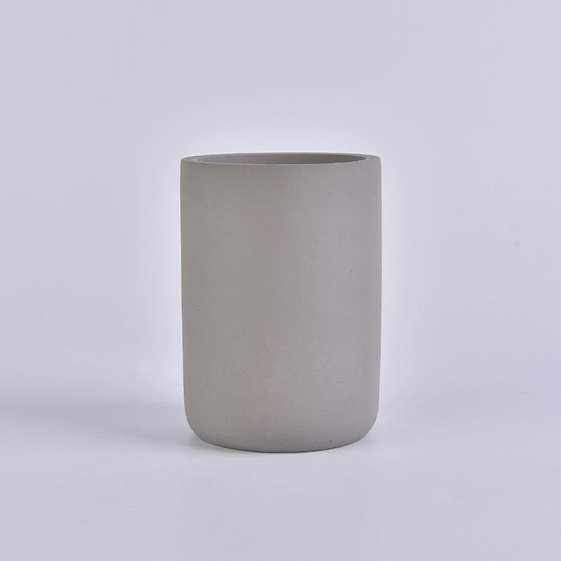 Popular Straight Side Concrete Cement Candle Jars