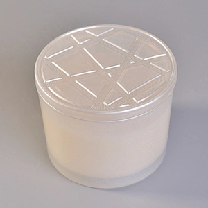 Wholesales Custom white scented luxury glass candle jar with lids