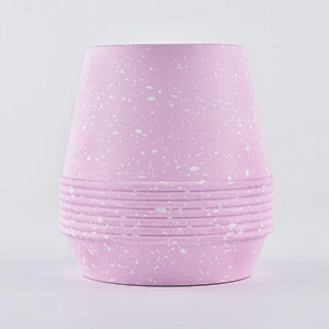 8oz 10oz Sunny design custom empty pink cement candle jar