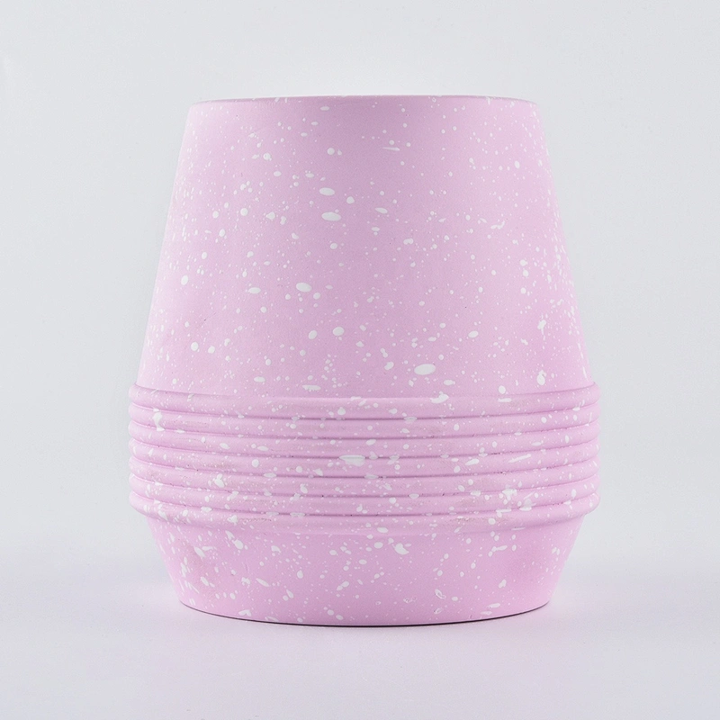 8oz 10oz Sunny design custom empty pink cement candle jar