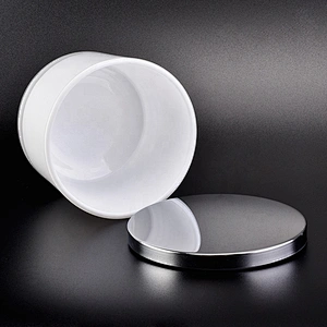 hot sales glass candle jar with metal lid