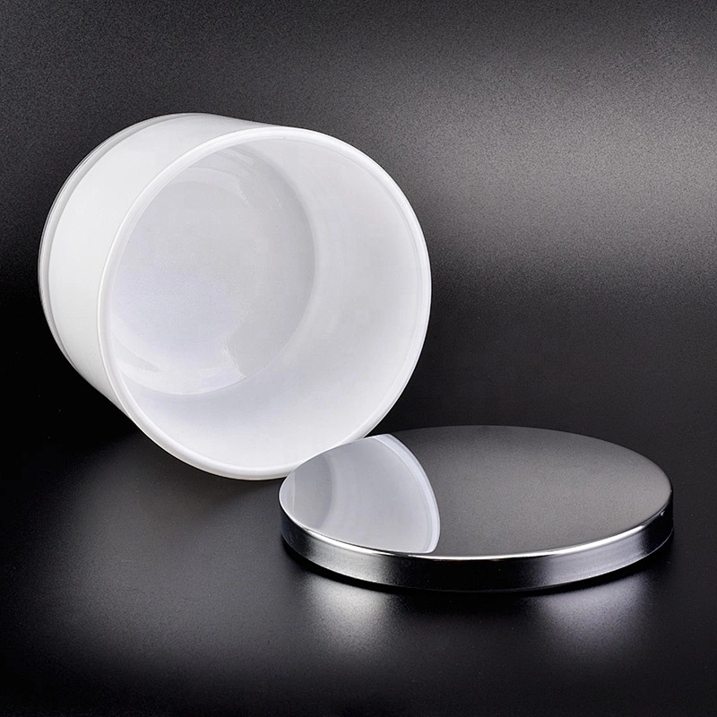 hot sales glass candle jar with metal lid