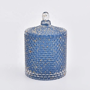 Vintage tealight scented Glass Candle holder with lids wedding decoration