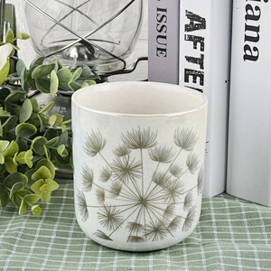 Wholesales white luxury custom candle ceramic jars holder 10oz 20oz