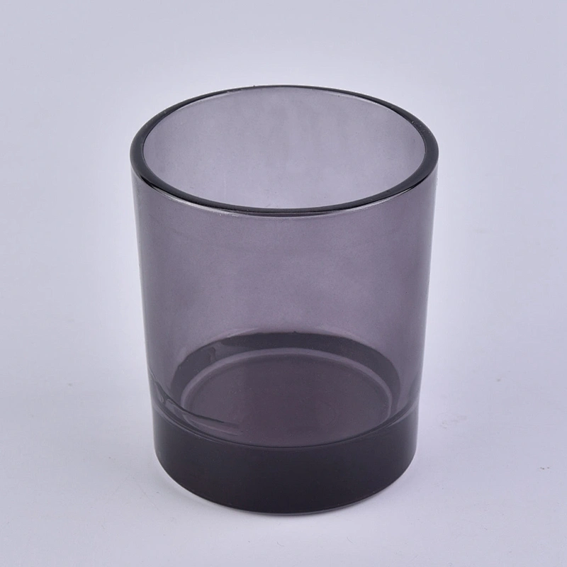 home decor smoky grey glass candle jars
