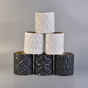 Matte White Ceramic Candle Jars For Candle Making