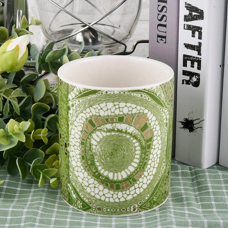 Wholesales custom decorative ceramic candle holder jar home decor