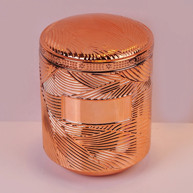 Colored custom luxury iridescent  lotus glass candle holder with lids