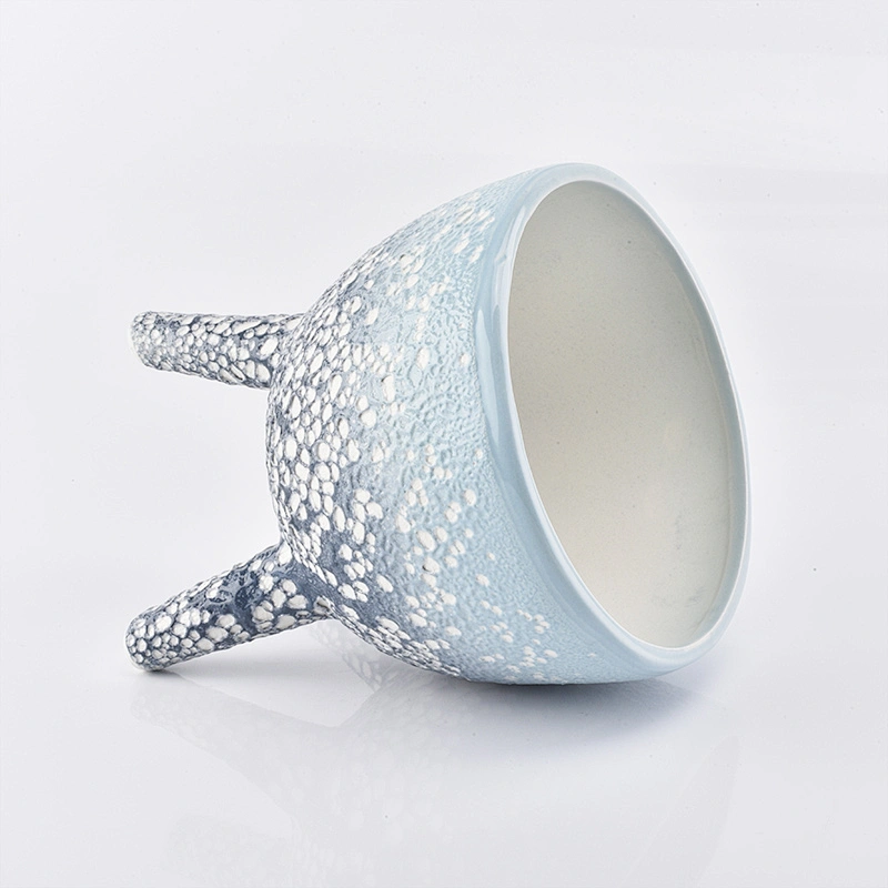 750ml Beautiful glazed ceramic candle vessels for home decor