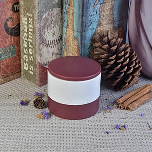 Red And White Ceramic Jars For Candle Making