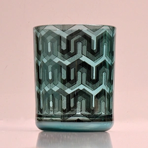 Wholesales custom luxury pink blue tealight glass candle holder