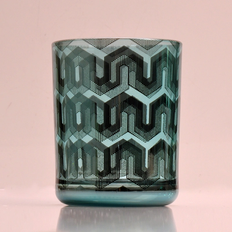 Wholesales custom luxury pink blue tealight glass candle holder