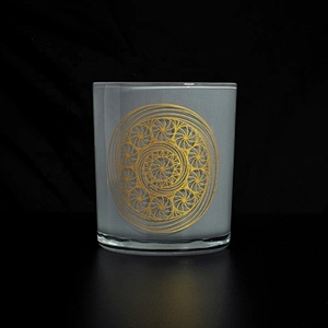 Christmas decorative white votive glass candle holder