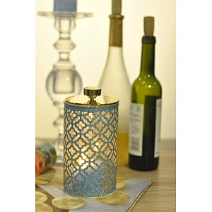Luxury wax soy high tealight marble ceramic candle holder wtih gold lid