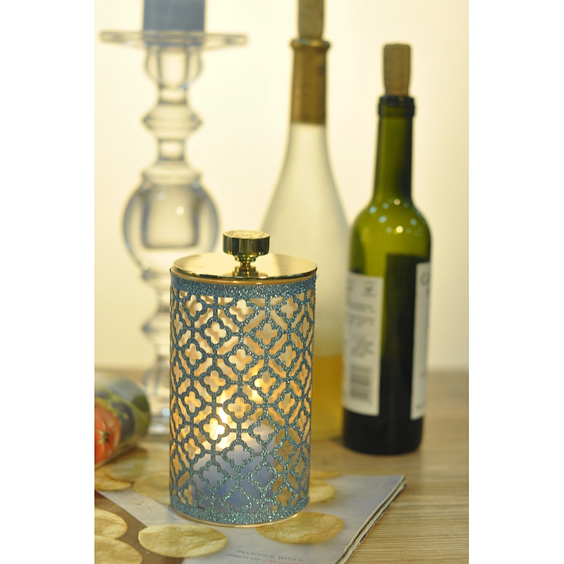 Luxury wax soy high tealight marble ceramic candle holder wtih gold lid