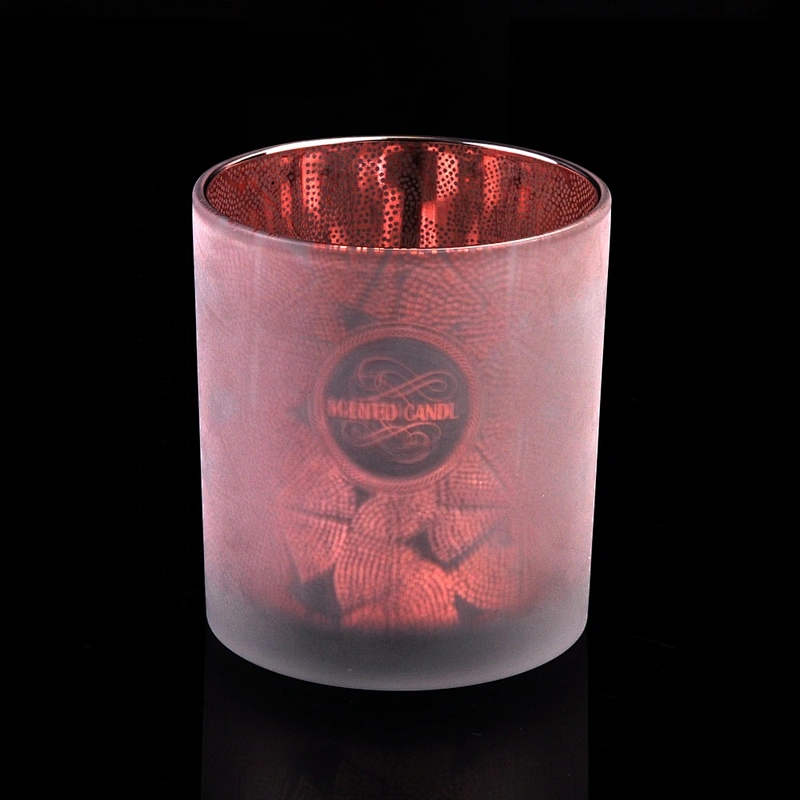 OEM/ODM custom decorative laser matte tea light glass candle jar 8oz