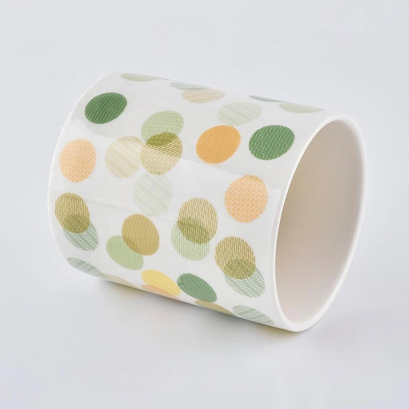 Wholesales customized decorative white votive ceramic candle containers