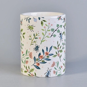 6oz 8oz 10oz Custom table white candle ceramic holder