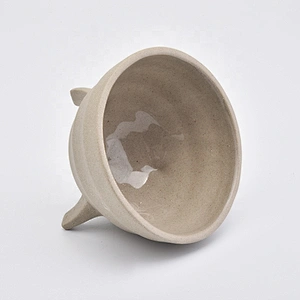 10oz Home decor brown standing ceramic candle holders