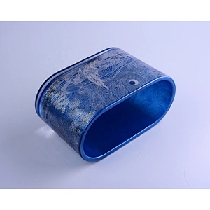 Chinese Custom blue glass candle containers 12oz 14oz