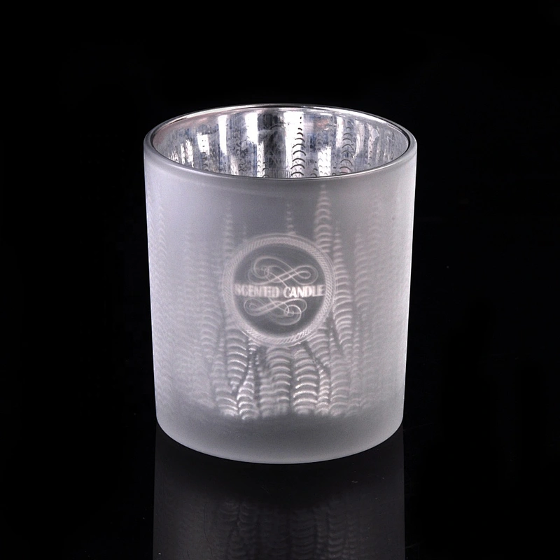 Wholesales custom electroplated white scented tealight glass candle holder
