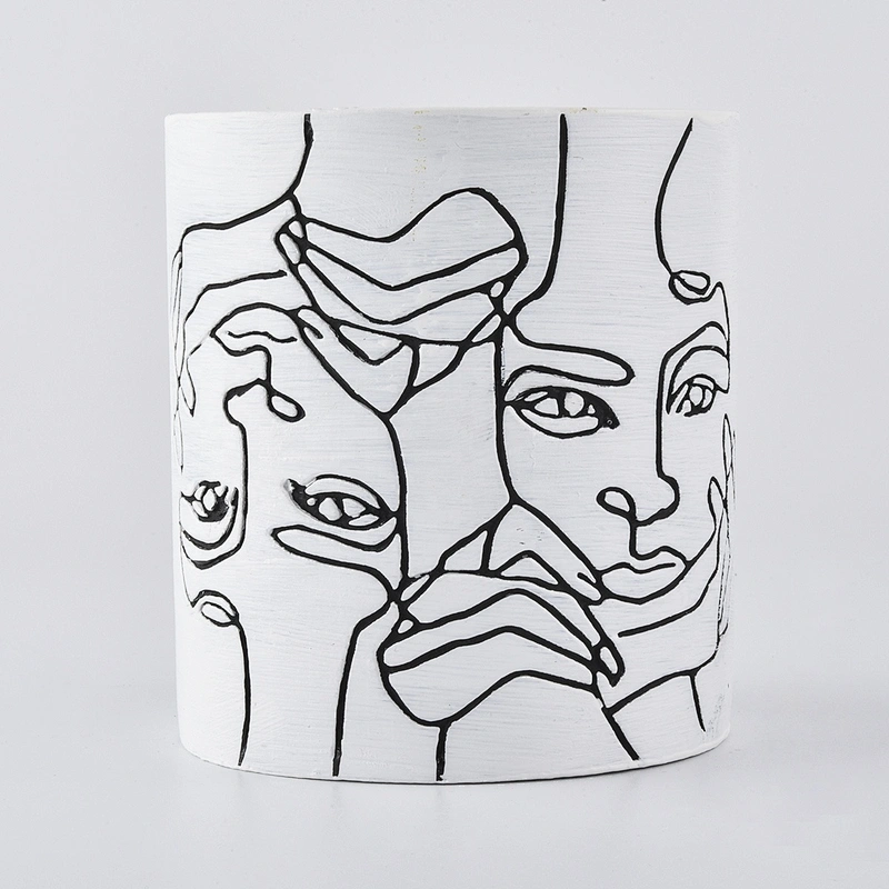 10oz Sunny white votive ceramic candle holder