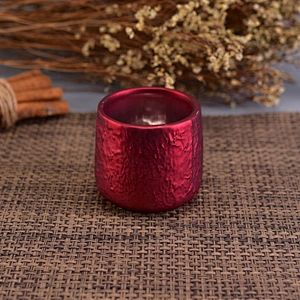 Luxury colored electroplated ceramic candle jar recycled